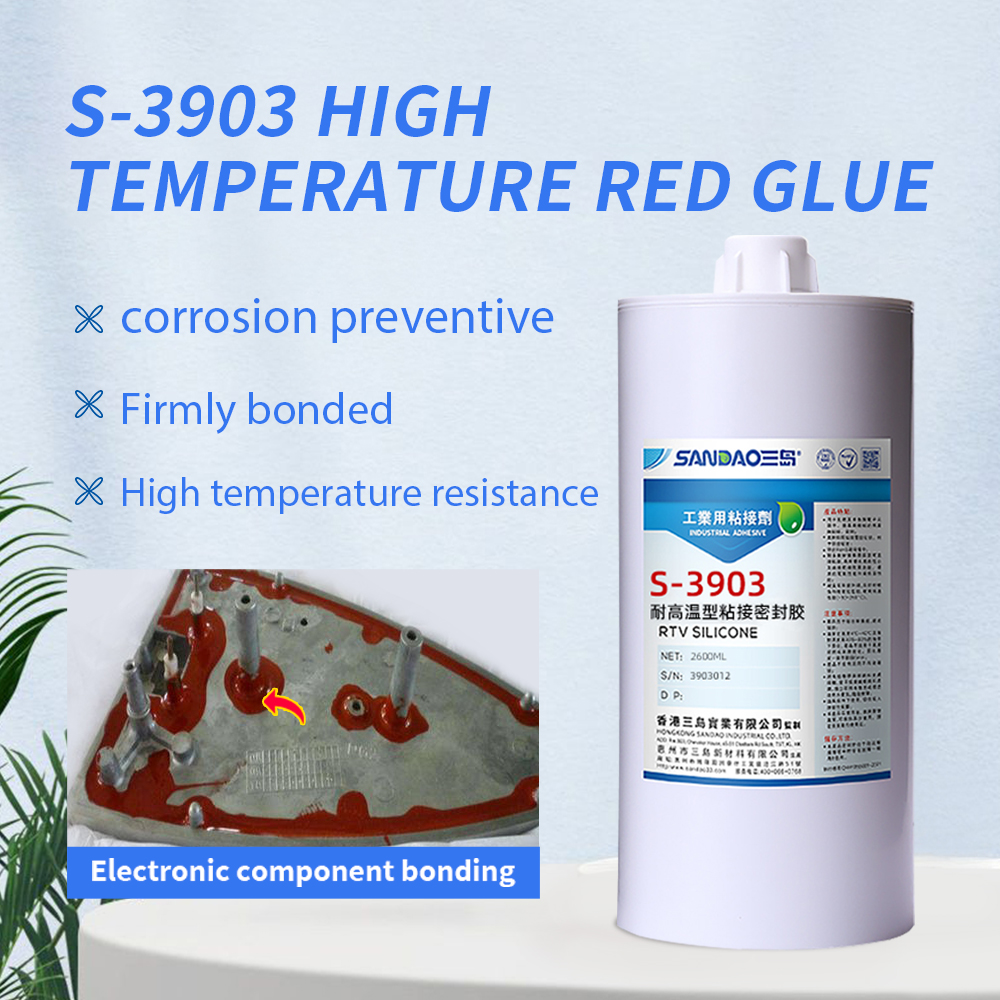 S-3903 red high temperature resistant single component room temperature sulfide silicone rubber 2.6L